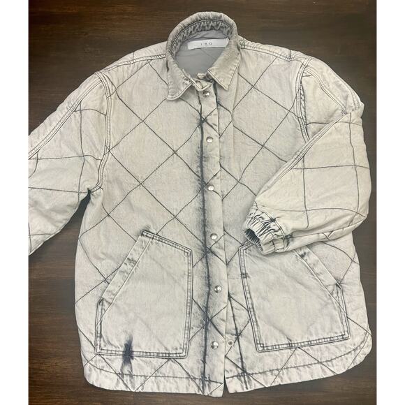 Iro Paris Womens Cotton Long Sleeve Buttoned Lined Jacket Blue Size 36 - Picture 7 of 7